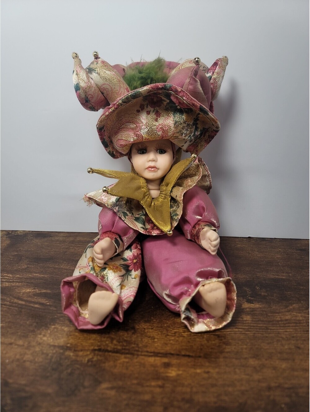 Jester Themed Porcelain Doll